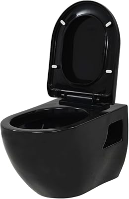 Black ceramic toilet flavor Vedaxl for Wall-Hong's house and bathroom.. Your ideal shopping companion, DIAYTAR NIGERIA offers unmatched variety with delivery within a week.