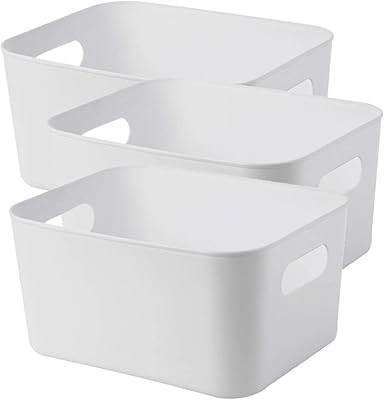 Nimai storage box, toy baskets, food storage containers, storage basket with kitchen handles, house, office, toy closet, clothing, children's room, crèche, white, 3 rooms/set.. DIAYTAR NIGERIA delivers value, variety, and convenience with our nationwide 5-8 day shipping.