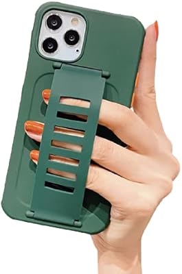 Candy color telephone case with widening for iPhone 12 mini 5.4 "Mat liquid silicone rear shell (green).. Shop with purpose at DIAYTAR NIGERIA, where your money goes further and delivery is always prompt.