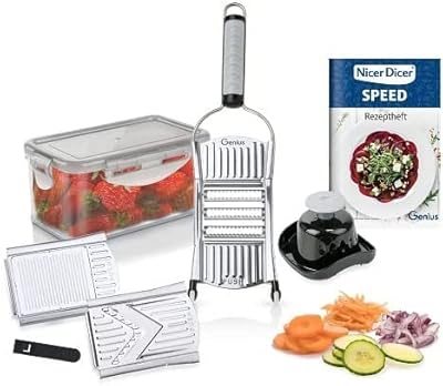 Slicer Fruits and vegetables Nicer Speed, Mandolin 6 in 1 in stainless steel, cuts, grapes, slices, julienne 10 times faster.. Discover endless possibilities with DIAYTAR NIGERIA's comprehensive catalog and budget-friendly delivery.