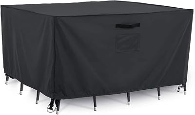 Patio furniture cover, outdoor table set, sectional sofa cover, UV resistant, waterproof for outdoor furniture, 135x135x75cm.. DIAYTAR NIGERIA: Where shopping meets satisfaction with affordable prices and prompt delivery services.