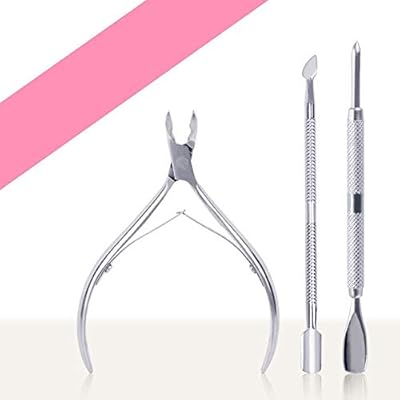 Set of 3 dissolving cuticles in Dorleona stainless steel with spatula, nail cutters and manicure tools: set.. DIAYTAR NIGERIA connects your desires with reality through our affordable e-commerce platform and quick delivery.