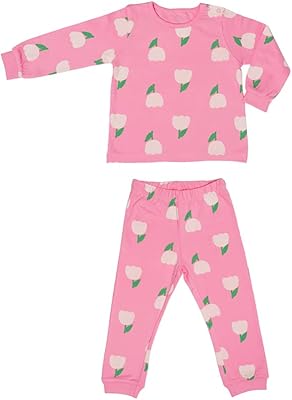 Pyjama set for ECCO girls - Long 2 -room pajama set with cute pink print (1 package).. DIAYTAR NIGERIA: Your trusted partner for affordable online shopping with reliable delivery timeframes.