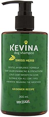 Kevina dog shampoo with Swiss herbs - 300 ml.. DIAYTAR NIGERIA: Bringing quality products to your doorstep at prices that won't break the bank.