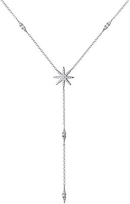 Sterling 925 Sterling Silver Star Collar for adolescent women, necklace with Cubic Zircony Star Pendant, pendant necklace.. Your complete shopping solution, DIAYTAR NIGERIA offers extensive variety with budget-friendly delivery.