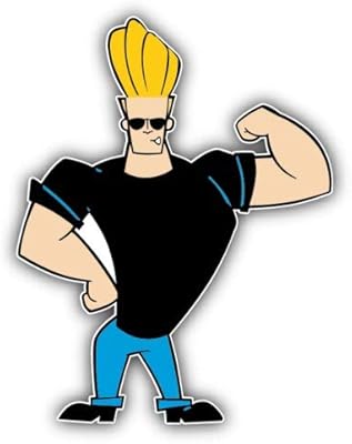 Johnny Bravo cartoon muscle sticker - Graphic sticker - cars, wall, laptop, cell, truck for windows, cars, trucks.. DIAYTAR NIGERIA makes quality accessible to all with our affordable prices and quick delivery service.