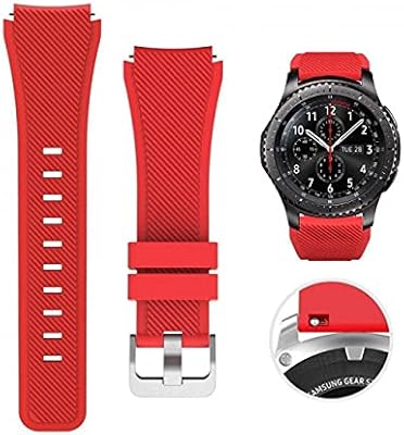 Bracelet de montre margoun pour huawei gt/huawei gt 2 (46 mm) / bracelet huawei watch gt2 pro / samsung galaxy watch 46 mm / galaxy watch 3 45 mm, 22 mm bracelet en silicone (rouge).. Shop efficiently with DIAYTAR NIGERIA, offering thousands of products at unbeatable prices delivered promptly.