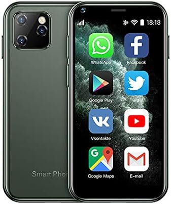 Mini Mobile 3G, Small Soy XS11 2.5 inch Android 6.0 RAM 1 GB ROM 8 GB Quad Core Dual SIM 1000 mAh with fine 3D glass, HD camera, WiFi, Google Play (green).. DIAYTAR NIGERIA brings online shopping to every Nigerian with affordable prices and reliable shipping.