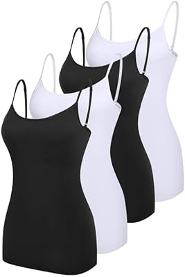 Vekivu tank top for women, 4 rooms, basic body jersey with fine straps and adjustable belt, S-XXL size.. With DIAYTAR Nigeria, your wishlist becomes reality, fast.