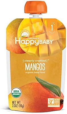 HAPPY BABY - REFFABLE MANGUE SACHET FOR Baby USDA Organic Stage 1 Sans Gluten - 99 G.. DIAYTAR NIGERIA brings the market to your screen with thousands of affordable products delivered to your door.