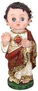 Statue of the Child Jesus of the Inez shop with the face of the Sacred Heart of Jesus of Nino Baby (5 inches).. DIAYTAR NIGERIA makes quality accessible to all with our affordable prices and quick delivery service.