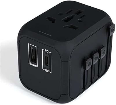 Universal travel adapter Powerology 2.4a + 18W PD - Black.. Nigeria's most diverse e-commerce platform delivers quality and affordability to your doorstep in 5-8 days.