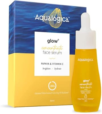 Aqualogica Glow plus concentrated face serum for bright and lightening skin with vitamin C, papaya and hyaluronic acid, not sticky, 30 ml.. DIAYTAR NIGERIA makes quality accessible with our affordable prices and dependable delivery service.