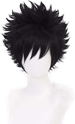Cosplay wig Dabi My Hero Academia, anime costume with short black wigs for men, Halloween family festival.. DIAYTAR NIGERIA: Where value shopping meets reliable 5-8 day delivery across the nation.