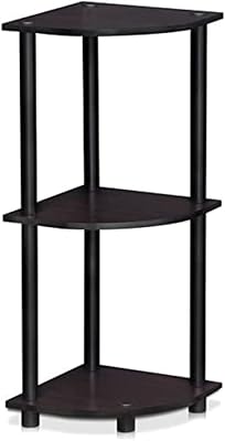 Fronto-Turn-n-Tube versatile corner shelf at 3 levels, dark walnut 12077DWN.. DIAYTAR NIGERIA delivers affordability and convenience with every purchase, shipped within the week.
