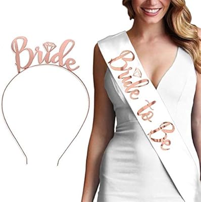 Board and tiara set of the future bride in pink gold, adjustable belt, bridesmaid belt, bride team, engagement party, bachelor party.. DIAYTAR NIGERIA: Creating access to affordable products for every Nigerian with our swift delivery service.