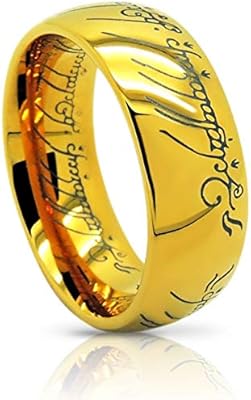 Atomic Jewelry Elvishthe One (tungsten) 18 -carat gold plated ring.. DIAYTAR NIGERIA transforms dreams into deliveries with our affordable prices and reliable shipping.