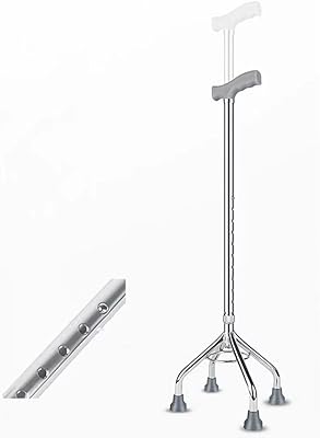 Telescopic crutches adjustable at four cool baby feet, reinforced and non -slip walking crutches for the elderly (silver).. DIAYTAR NIGERIA: Where every Nigerian finds what they need at prices they can afford, delivered promptly.