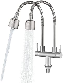 Baokimo 304 stainless steel kitchen faucet, 360 degree rotating double -headed sink faucet (silver seated at 360 degrees).. Join millions of satisfied shoppers using DIAYTAR Nigeria every day.