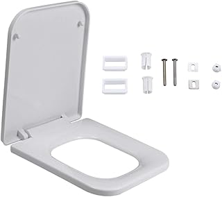 Luxury square toilet flavor with lid, white, gentle closure, quick clearance for easy cleaning.. Shop with confidence at DIAYTAR NIGERIA, enjoying competitive prices and delivery within 8 days.