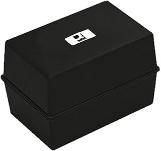 QCONNECT cards indexing box, 5 x 3 " - black.. DIAYTAR NIGERIA: Your gateway to affordable shopping with thousands of products delivered nationwide.