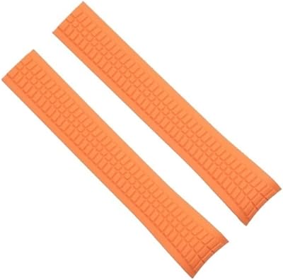 Haodee silicone rubber watch bracelet 21 mm for Aquanaut Philippe Series 5164A 5167A 5968A (Color: Orange, Size: 21 mm without clasp).. Discover shopping made effortless with DIAYTAR NIGERIA's comprehensive platform and quick shipping.