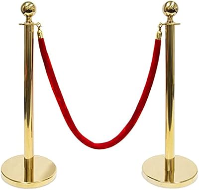 Set of upper rope supports for brushed stainless stainless steel queen post with 5 -foot red velvet strings.. DIAYTAR NIGERIA promises affordability and variety with every purchase, delivered in 5-8 days.