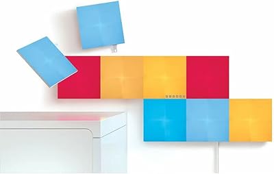 Square LED LED panel in nanoleaf fabric - used as interior decoration, works with touch, sound, rhythm and application - multicolored - packet of 9 rooms.. Your shopping needs fulfilled through DIAYTAR NIGERIA's extensive selection and nationwide delivery.