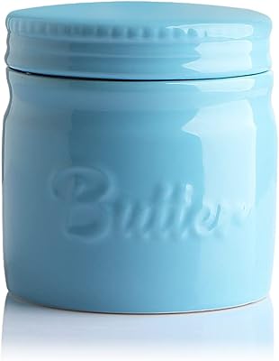 Sweegar porcelain butter container with water line ceramic pot for soft.. DIAYTAR Nigeria: trusted by thousands for fast, reliable delivery.