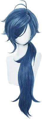Cosplay wig Mystylecos Game Genuhin Impact Kaeya, Long, Wave, Soft, Curlée, Braided blue.. Affordable online shopping is just a click away with DIAYTAR Nigeria.