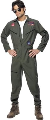 Top Gun Smiffys costume with nominative labels and glasses, multicolored, m, 36287m.. DIAYTAR NIGERIA: Where affordability meets variety, with thousands of products delivered in less than 8 days.