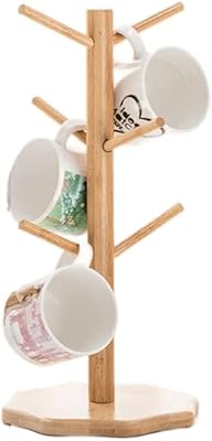 View Tree Design Dogworm Dogwoles Organic Bamboo, Grokelet holder with hook for storage of tea and coffee cups with 6 hooks (wavy).. Everyday deals, every category — only on DIAYTAR Nigeria.
