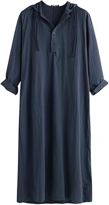 Light Arabic Hooded Dress and long sleeves for men, Islamic clothing, Extra Long Dress of Eid for Men with Pocket, Blue, XL.. No more overpriced stores — DIAYTAR Nigeria brings the best to your door.