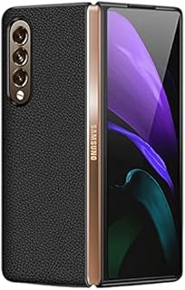 Cover designed by AWH for the Galaxy Z Fold 3, in luxurious natural leather, anti-shock for the Samsung Galaxy Z Fold 3 2021, (Black).. Why wait? Get your order in 5–8 days with DIAYTAR Nigeria.