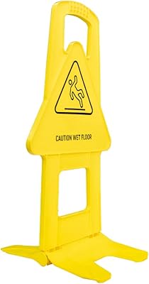 Warning panel for wet ground - Yellow | Portable cleaning panel in progress | Self -supporting and easy -to -read plastic cleaning panel for restaurants and businesses.. DIAYTAR NIGERIA combines the largest product selection with affordable prices and reliable delivery.