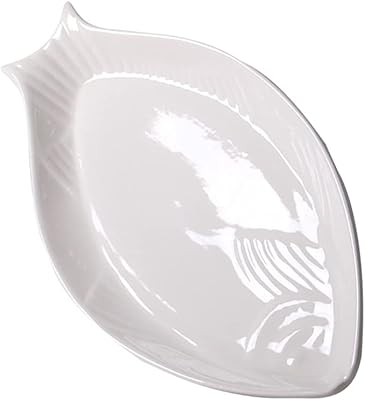 White ceramic fish plate: fit service plate.. Shop with ease at DIAYTAR NIGERIA, Nigeria's premier e-commerce platform offering budget-friendly shipping.
