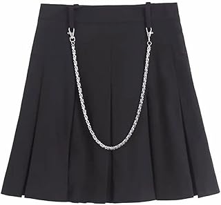 Long geeks skirts for women, United High Size Skirt - Mini skirt with pleated chain skirt for women (Size: XS).. DIAYTAR NIGERIA: Connecting every Nigerian with quality products at prices everyone can afford.