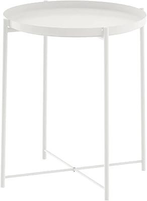 Ikea tssp ally steel table, size 45x53 cm (white).. DIAYTAR NIGERIA brings a world of products to your fingertips with affordable prices and quick delivery.