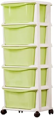 Storage cabinet for 5 -layer plastic clothing with casters for toy organizer living room kitchen bathroom (37, green).. Shop with purpose at DIAYTAR NIGERIA and receive your purchases at unbeatable prices within the week.