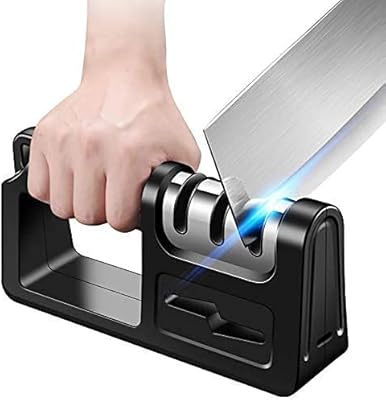 4 in 1 manual knife sharpener to sharpen knives and scissors, suitable for chiefs and domestic use.. DIAYTAR NIGERIA: Where affordability meets reliability with thousands of products delivered promptly.