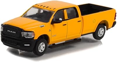 2021 Dodge RAM 3500 TRADESMAN PICKUP, Yellow -Vert 35240E - Car molded under pressure on a scale 1/64.. Need it fast? DIAYTAR Nigeria ships in just 5 to 8 days nationwide.