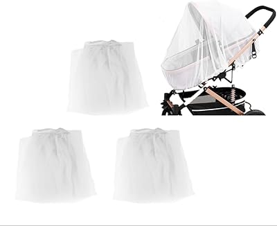 Toyandona Sustainable Baby Stroller 3 Pieces Mosquito net for Stroller Cover for Auto Heads and cradles (White).. DIAYTAR NIGERIA delivers on every promise with our affordable prices and nationwide delivery service.