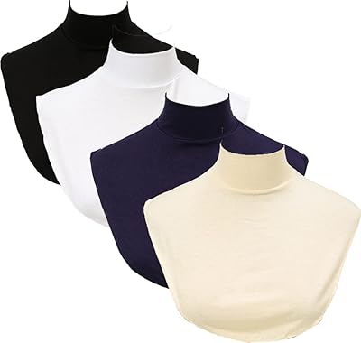 4 pieces false turtleneck detachable half-colored dickie for women girls, as shown in the photo, 30.. DIAYTAR NIGERIA: Your partner in affordable online shopping with dependable delivery within 8 days.