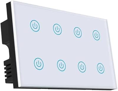 Intelligent wall switch Tichondrius Wifi/Bluetooth, compatible with Alexa and Google Home, App remote control, required neutral wire, no required hub, 8 gang lighting switch, 10a (white).. Discover endless possibilities with DIAYTAR NIGERIA's comprehensive selection and reliable shipping.