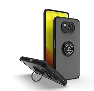 Yimico rigid rear shell resistant mate shock with metal support ring and magnetic car support for Xiaomi Poco X3 Pro/Poco X3 (black).. DIAYTAR NIGERIA: Revolutionizing accessibility to quality products at budget-friendly prices across Nigeria.
