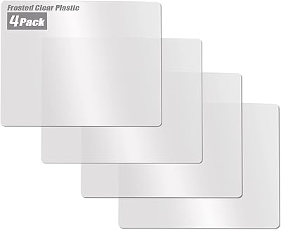 Flexible and transparent plastic table sets, 15 x 12 inches, batch of 4.. DIAYTAR NIGERIA: Where shopping dreams become reality with budget-friendly prices and prompt delivery.