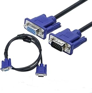 VGA SVGA Male extension cable to HD 15 female female, video monitor for laptop monitor, PC, projector, HD TV and DK curve monitor (1.8 meters).. Fast. Reliable. Affordable. DIAYTAR Nigeria is all that and more.