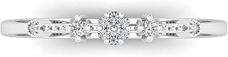 Light ring in solid white gold 10 Carats certified IGL with real diamonds for women and girls (0.10 carat in total, color G-H, S-I clarity).. DIAYTAR NIGERIA: Where affordability and variety come together with nationwide 5-8 day delivery.