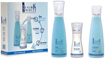 Fair & White - Gel, lotion and cream care box, 430 ml.. DIAYTAR NIGERIA delivers affordability and convenience to your doorstep within 8 days of purchase.