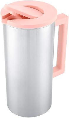 64 oz water pitcher with hermetic lid, thermal stainless steel insulation, easy-to-pay drinking pitcher, anti-briefs, for kitchen, restaurant, party (pink).. Experience retail convenience with DIAYTAR NIGERIA's comprehensive platform and 5-8 day nationwide shipping.